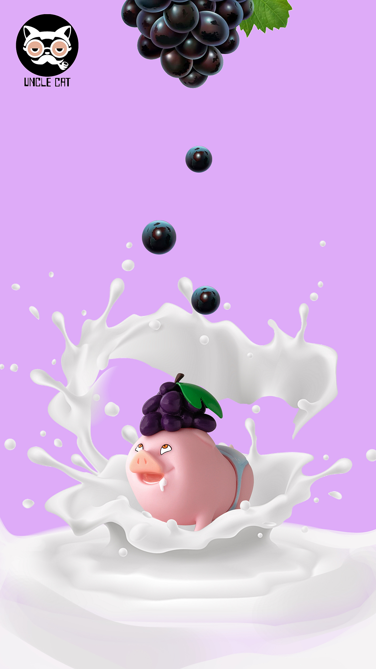 猫大爷UNCLECAT 朱小宝 水果猪系列 潮玩收藏