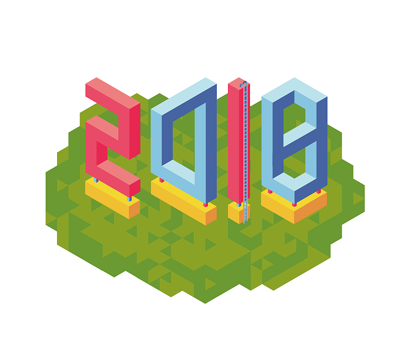 【AI练习】2018矛盾空间立体字