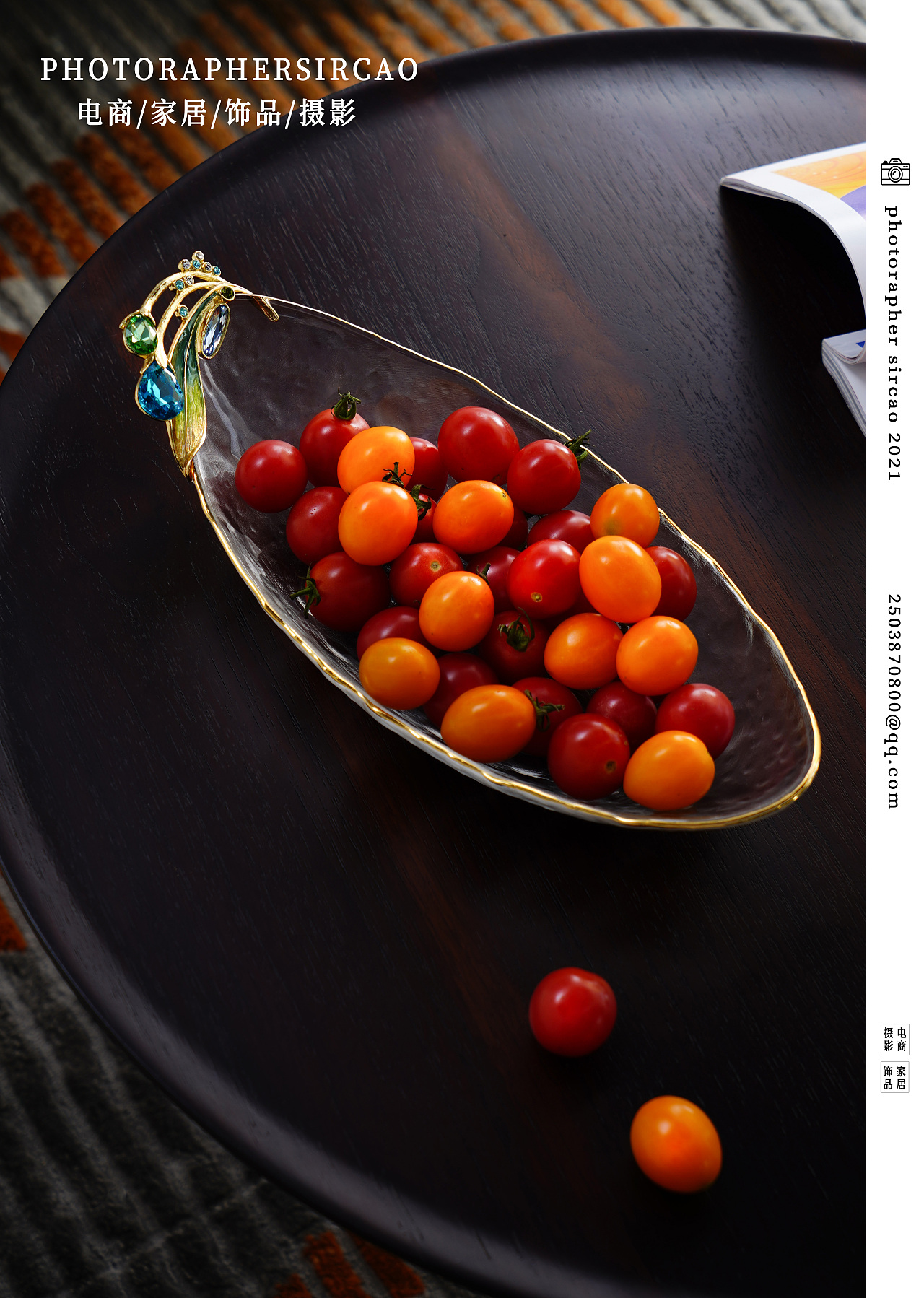 珐琅彩·春鸣双层果盘·典雅果盘（图ZMjcwMTU1NDY4） - 产品摄影 - 站酷设计师鱼悅原创素材 - 站酷ZCOOL