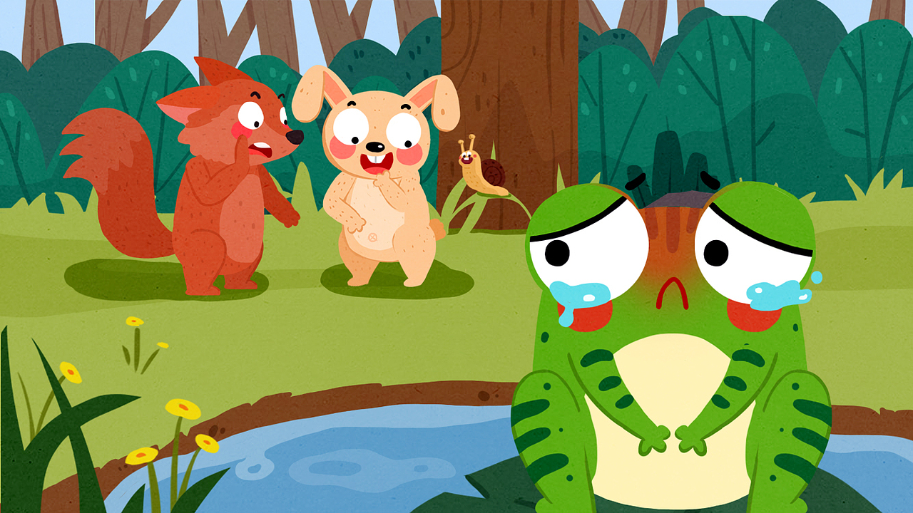 爱吹牛皮的青蛙（图ZMjQ1NTIxMTU2） - 绘本 - 站酷设计师憨憨兔儿原创素材 - 站酷ZCOOL