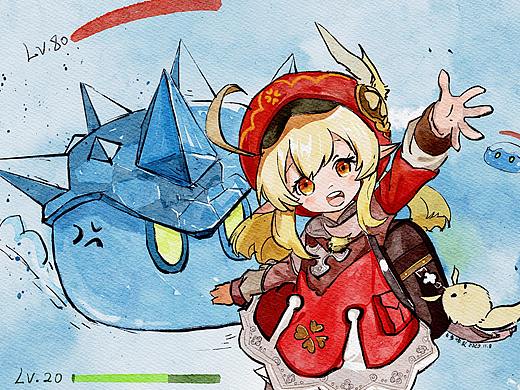 要和可莉一起去炸史莱姆嘛？（个人主页-ZNDg4MzkxMTY=） - 创作习作 - 站酷设计师樂一梨原创素材 - 站酷ZCOOL