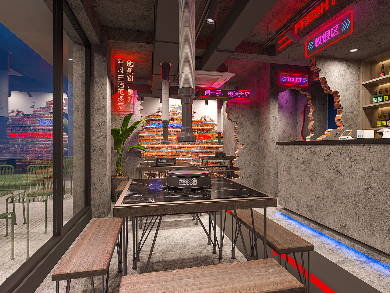 小鮮烹魚(yú)佛堂店（圖ZMjQxMjMzNDA4） - 家裝設(shè)計(jì) - 站酷設(shè)計(jì)師小四月design原創(chuàng)素材 - 站酷ZCOOL