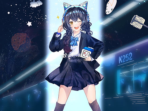 二次元少女 日系立绘 