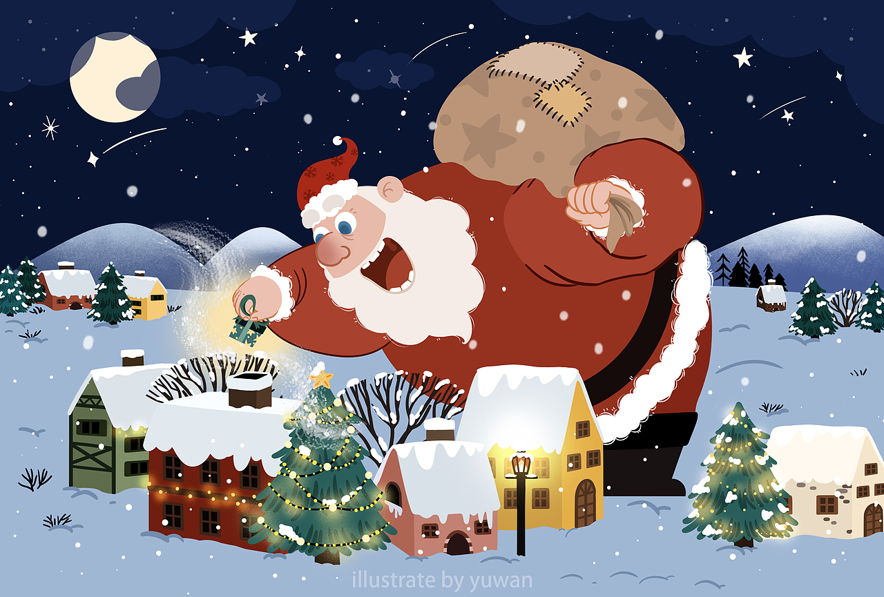 【商业插画】🎄圣诞快乐（图ZMjY5NjMyOTI4） - 商业插画 - 站酷设计师51g鱼丸在画画原创素材 - 站酷ZCOOL