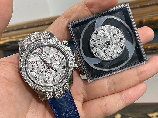 阳哥玩表：迪通拿改陨石盘后镶钻方案欣赏