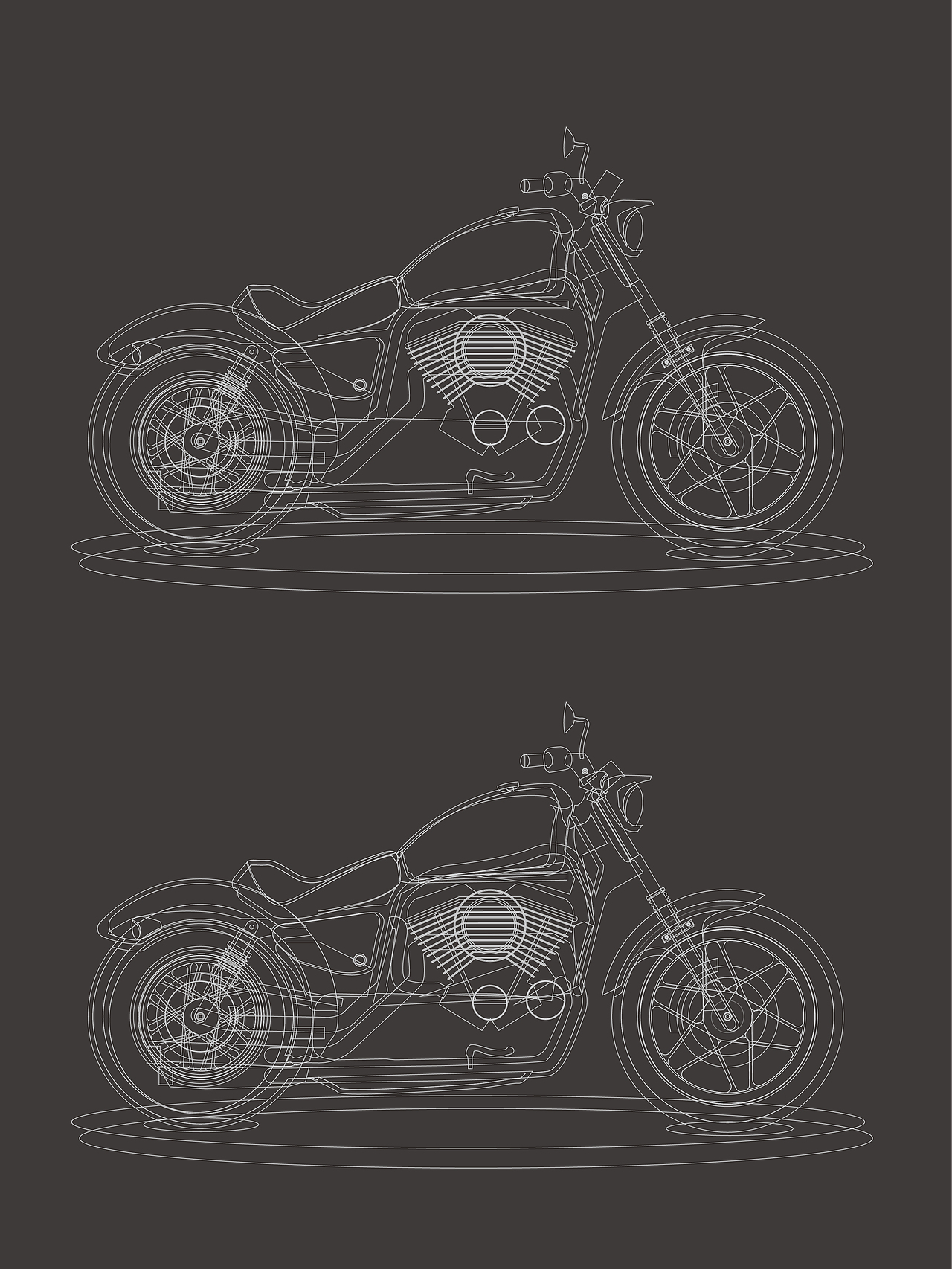 摩托车-矢量插画（图ZMjM5NDk2OTMy） - 商业插画 - 站酷设计师NERO郭长庚原创素材 - 站酷ZCOOL