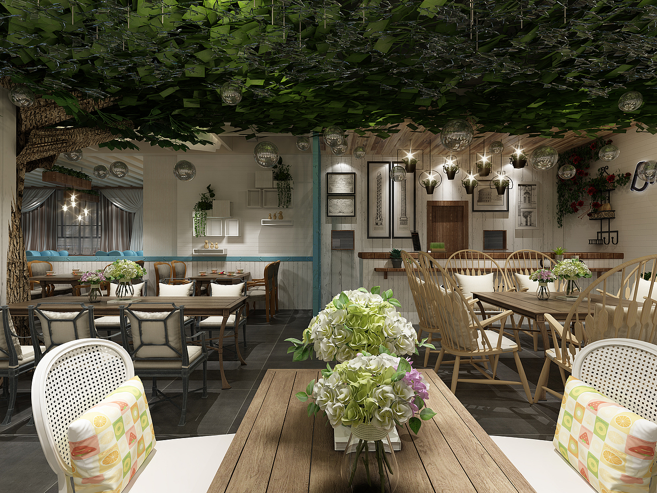 1992效果图工业图风格餐厅