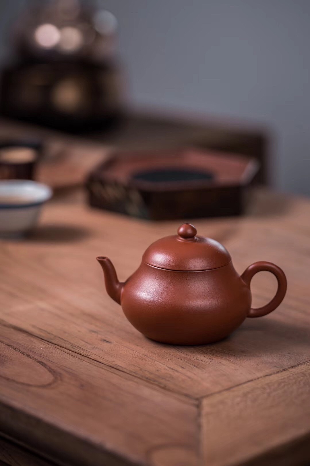 紫砂壶—矮梨型(朱泥)