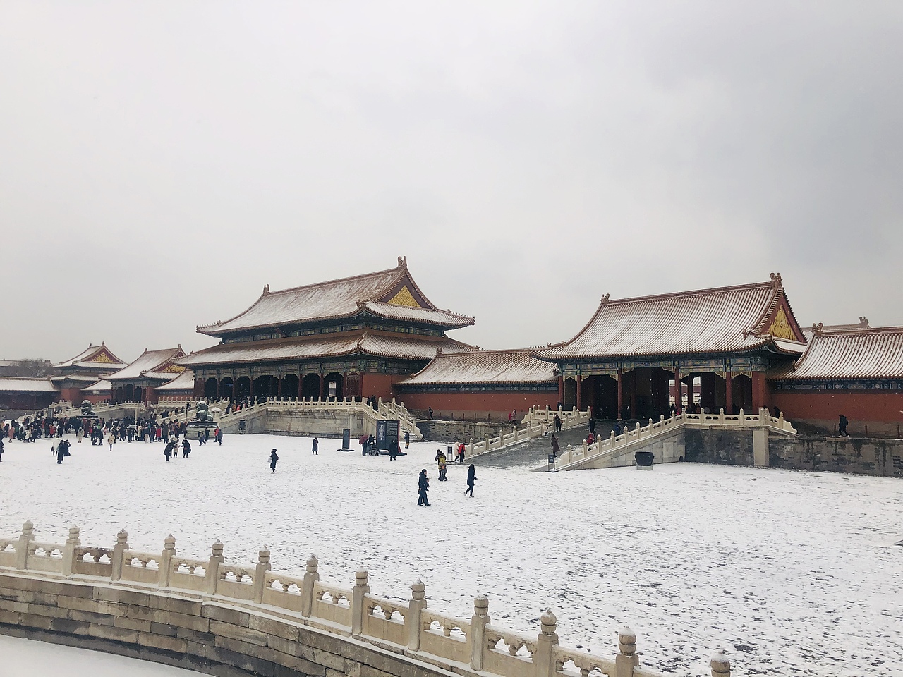 正月初八北京紫禁城落雪 故宫谨记