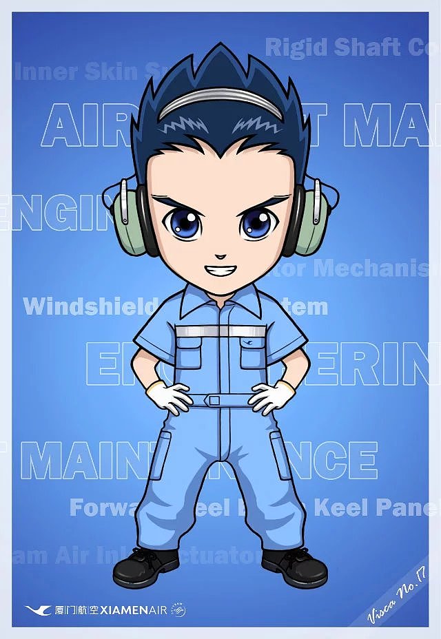 厦航机务蓝精灵ip形象厦门 |                