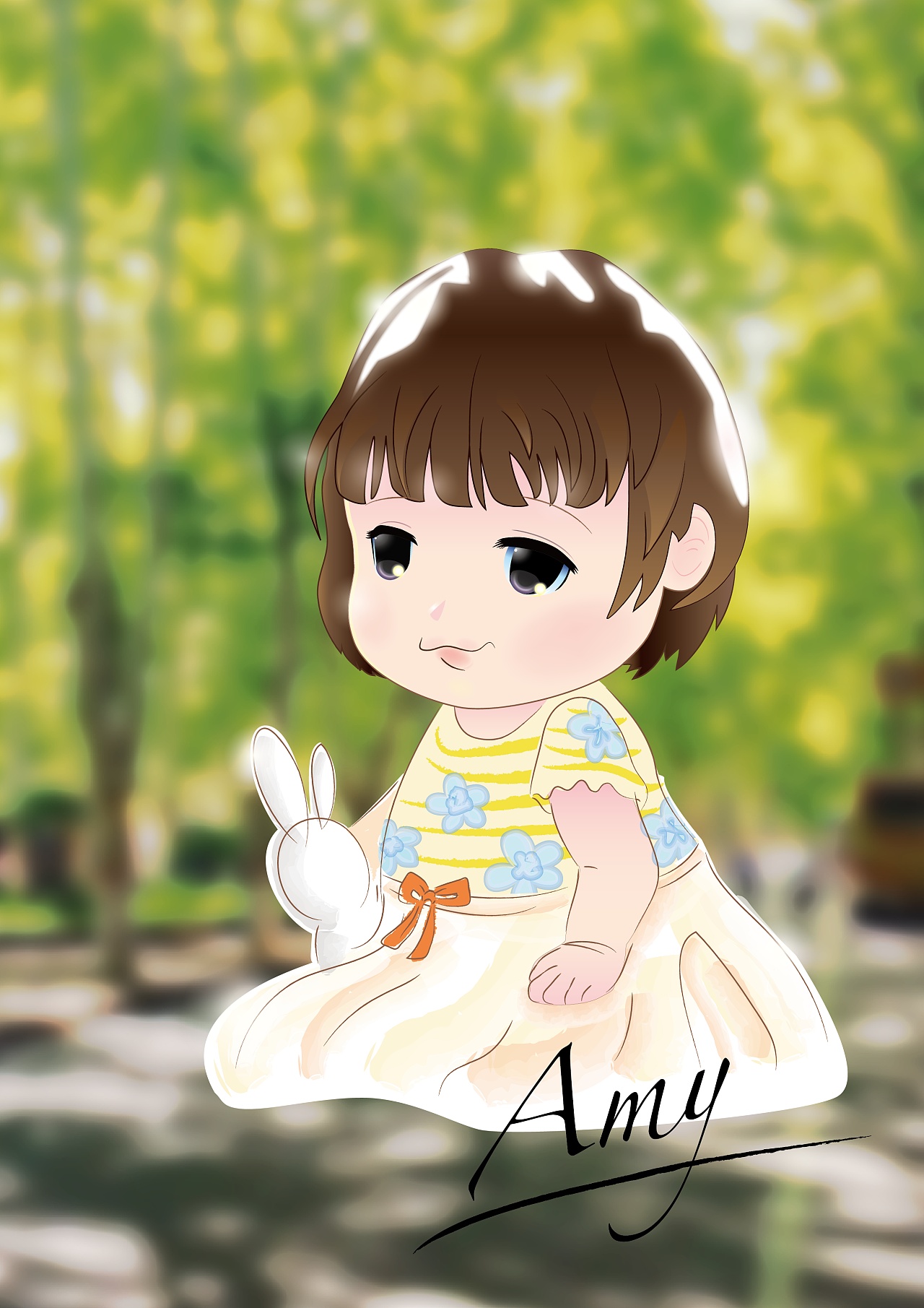 给侄女画的卡通化人像|动漫|单幅漫画|孽空 - 原创作品 - 站酷 (zcool