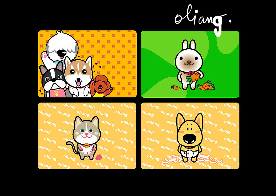 我的宠物卡（图ZMzAxMzQ4） - 新锐潮流插画 - 站酷设计师oliang原创素材 - 站酷ZCOOL