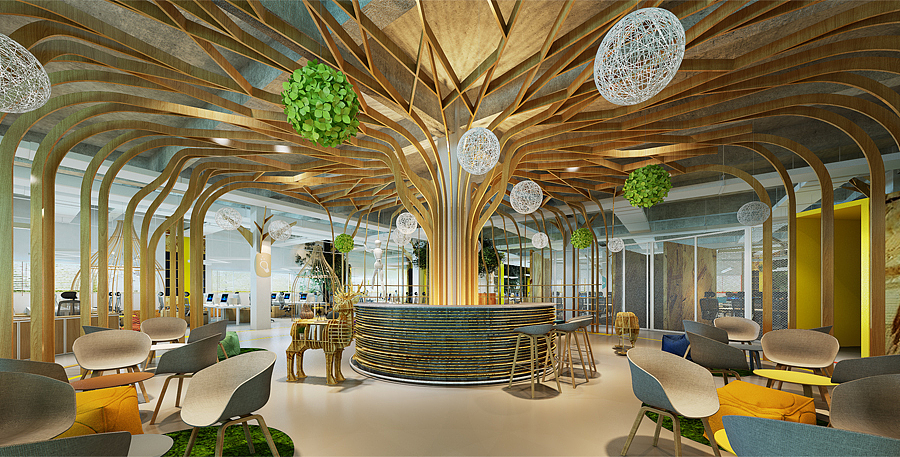 充满森林气息的创意办公空间现象空间设计