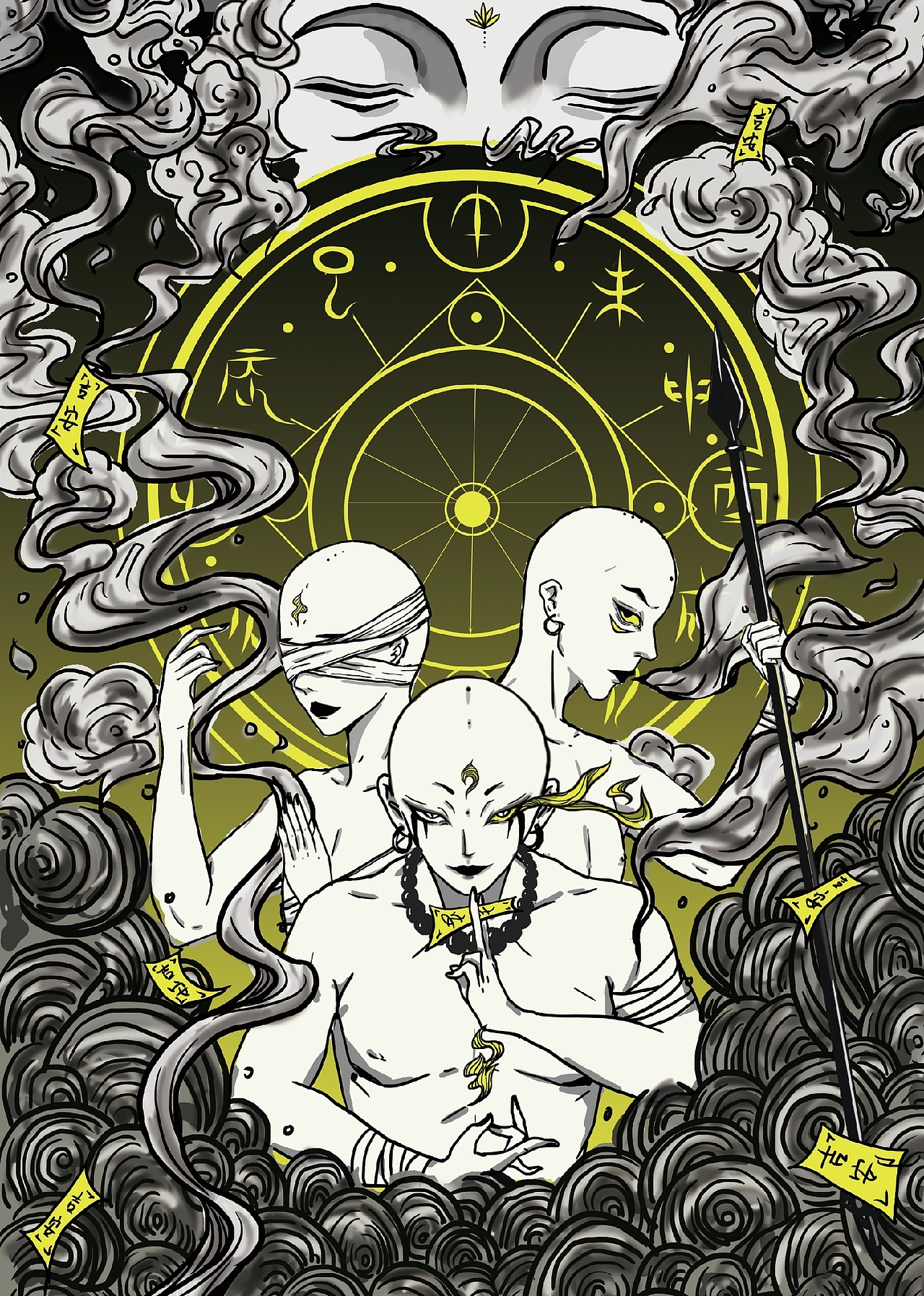 《物怪契约》——手绘板插画（图ZMTYyMTc4MjAw） - 创作习作 - 站酷设计师JeannePeggy原创素材 - 站酷ZCOOL