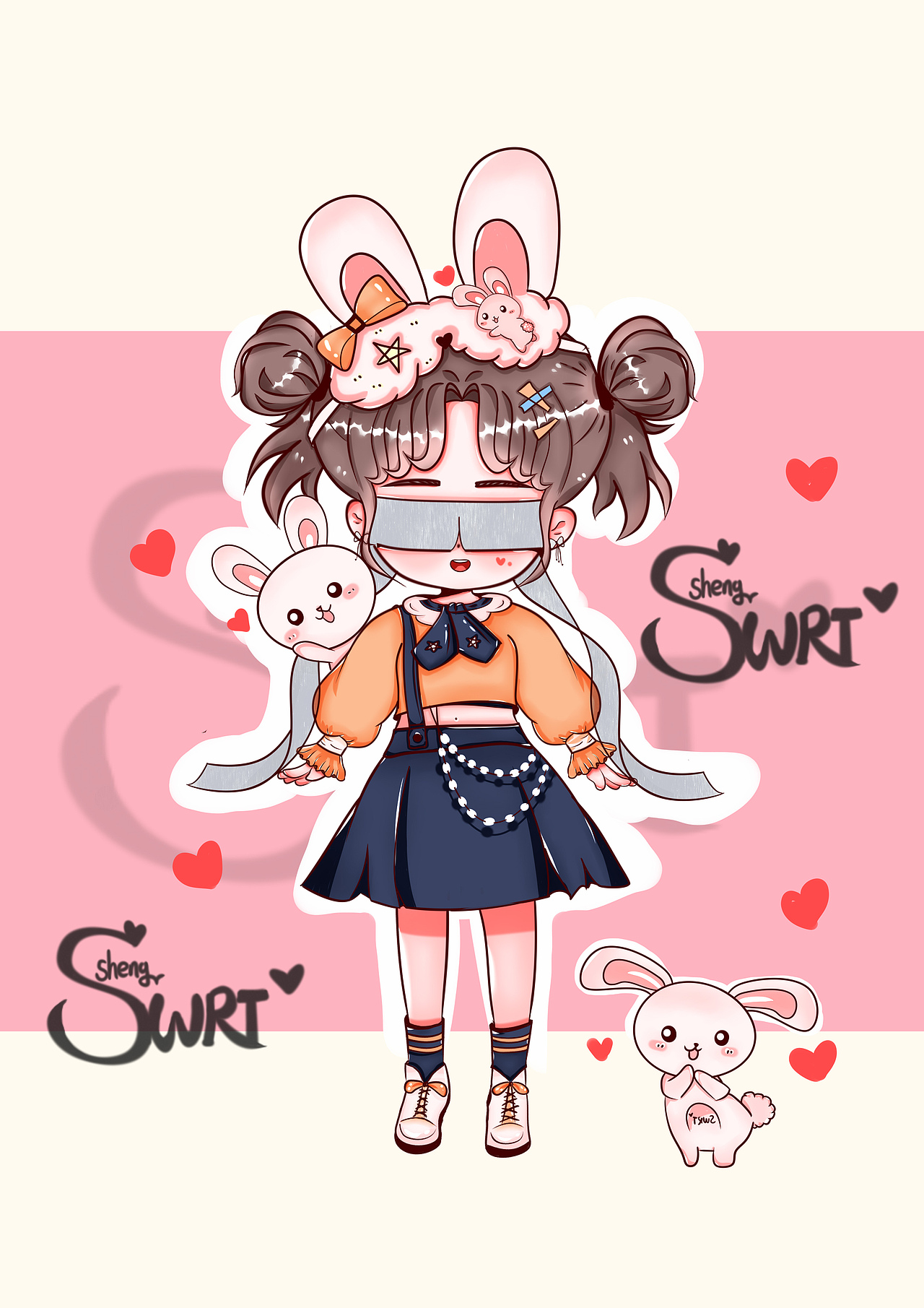 桃桃兔子|插画|创作习作|swrt笙_原创作品-站酷(zcool)