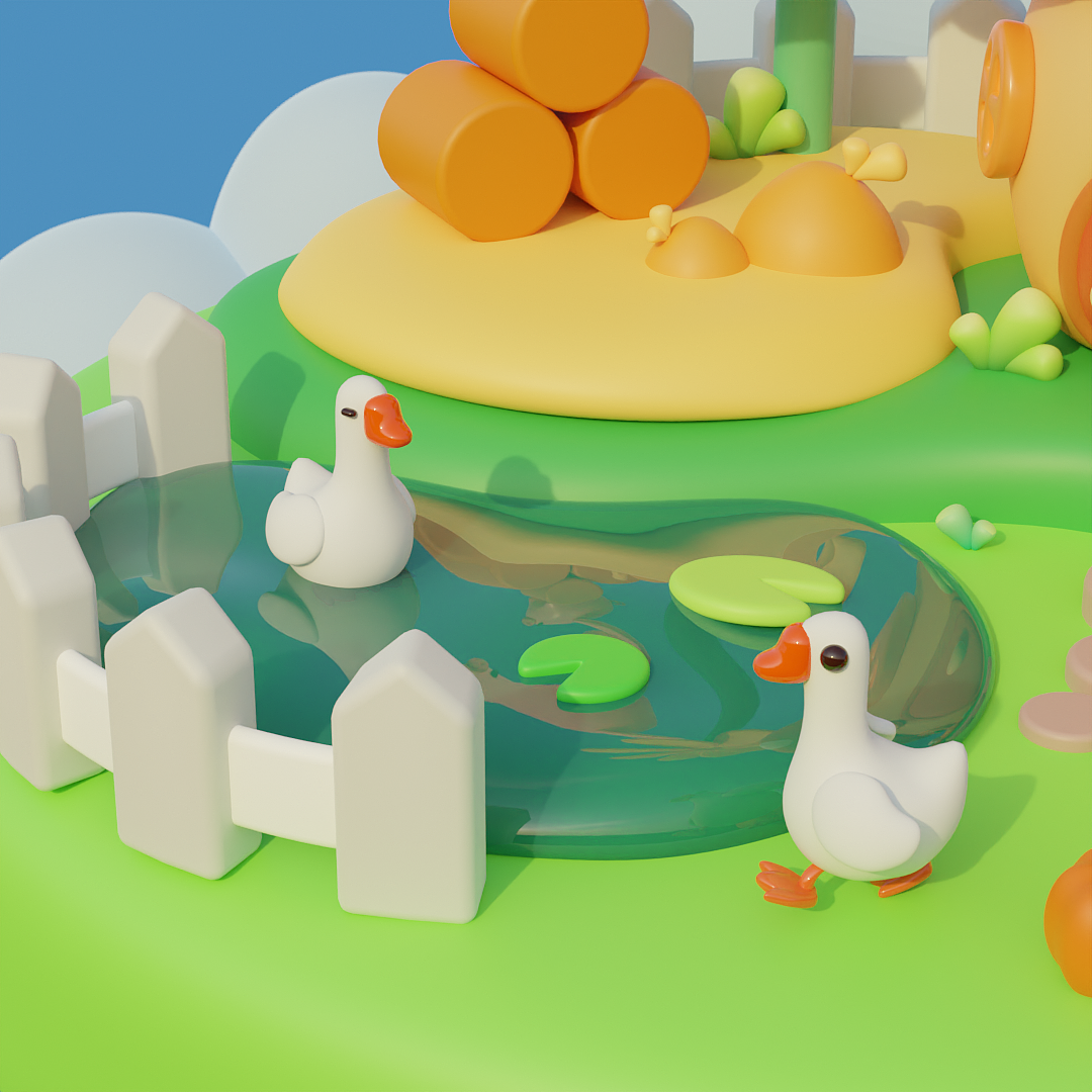 作品十三——小農(nóng)場(chǎng)（圖ZMzQ4Mjg4MzM2） - 其他三維 - 站酷設(shè)計(jì)師YUANS_C原創(chuàng)素材 - 站酷ZCOOL