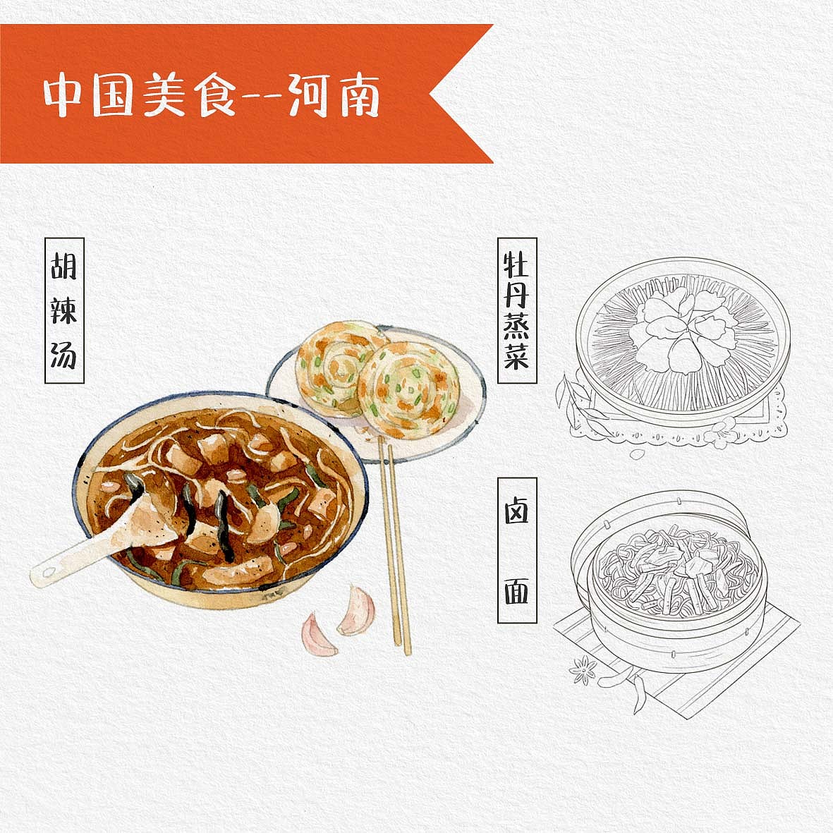 #WOW 中国美食图鉴/水彩（图ZMzEzOTMyNDY4） - 商业插画 - 站酷设计师玉米呀yumia原创素材 - 站酷ZCOOL