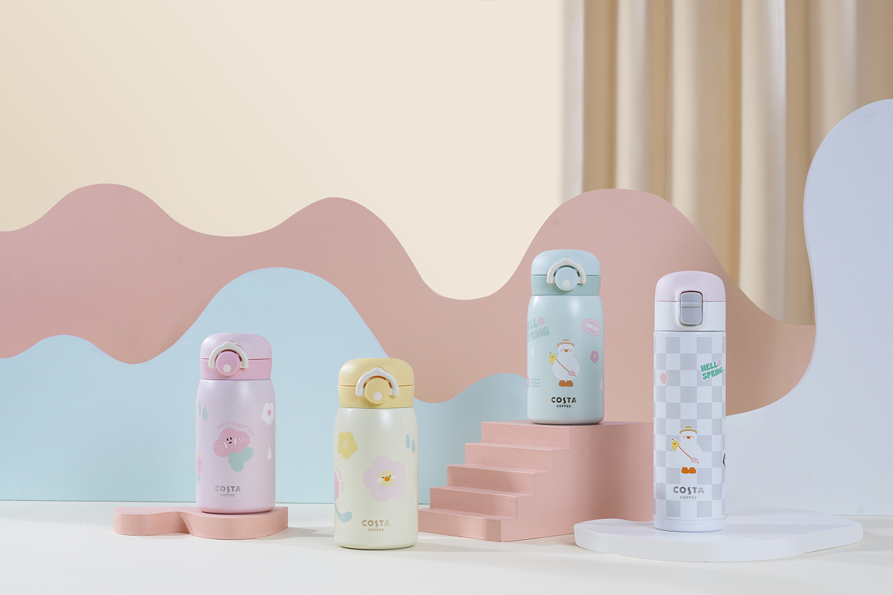COSTA春季新品杯子拍摄 产品拍摄小黄鸭杯子保温杯
