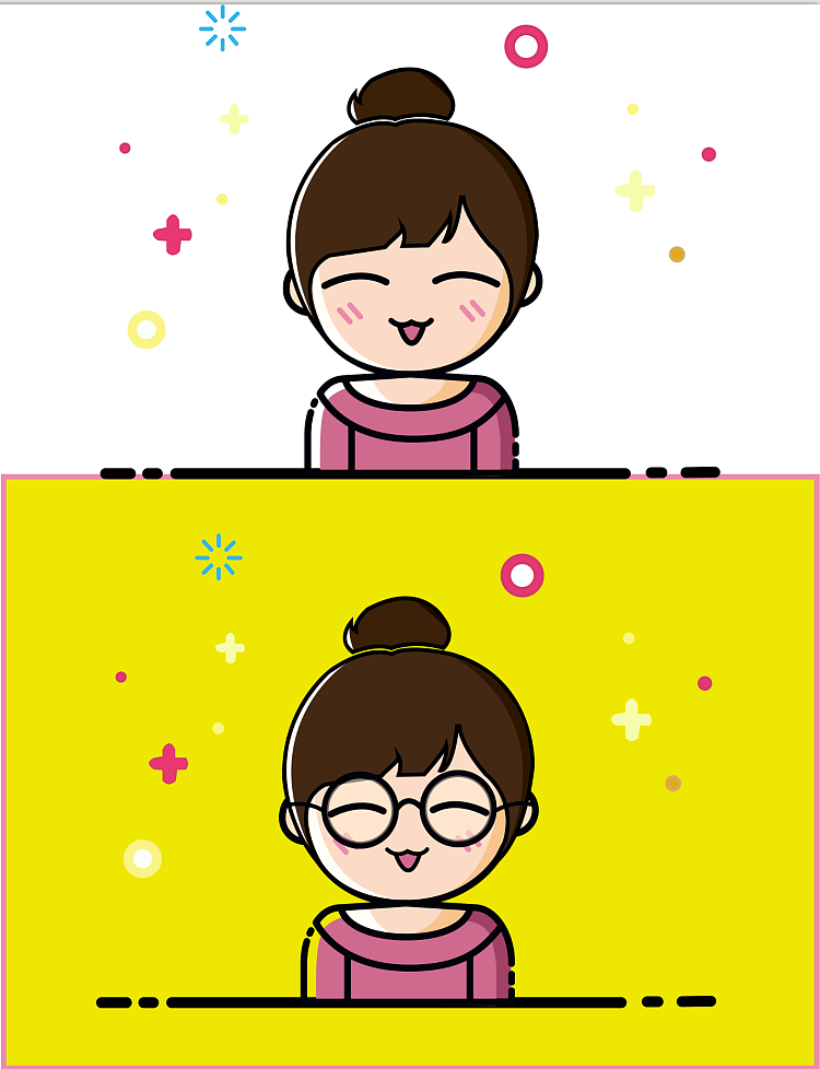 自画像（图ZMTcxMTAzNDQ0） - 图案 - 站酷设计师宇宙可爱之光原创素材 - 站酷ZCOOL