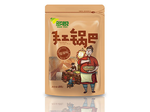 “多悦”锅巴包装插画