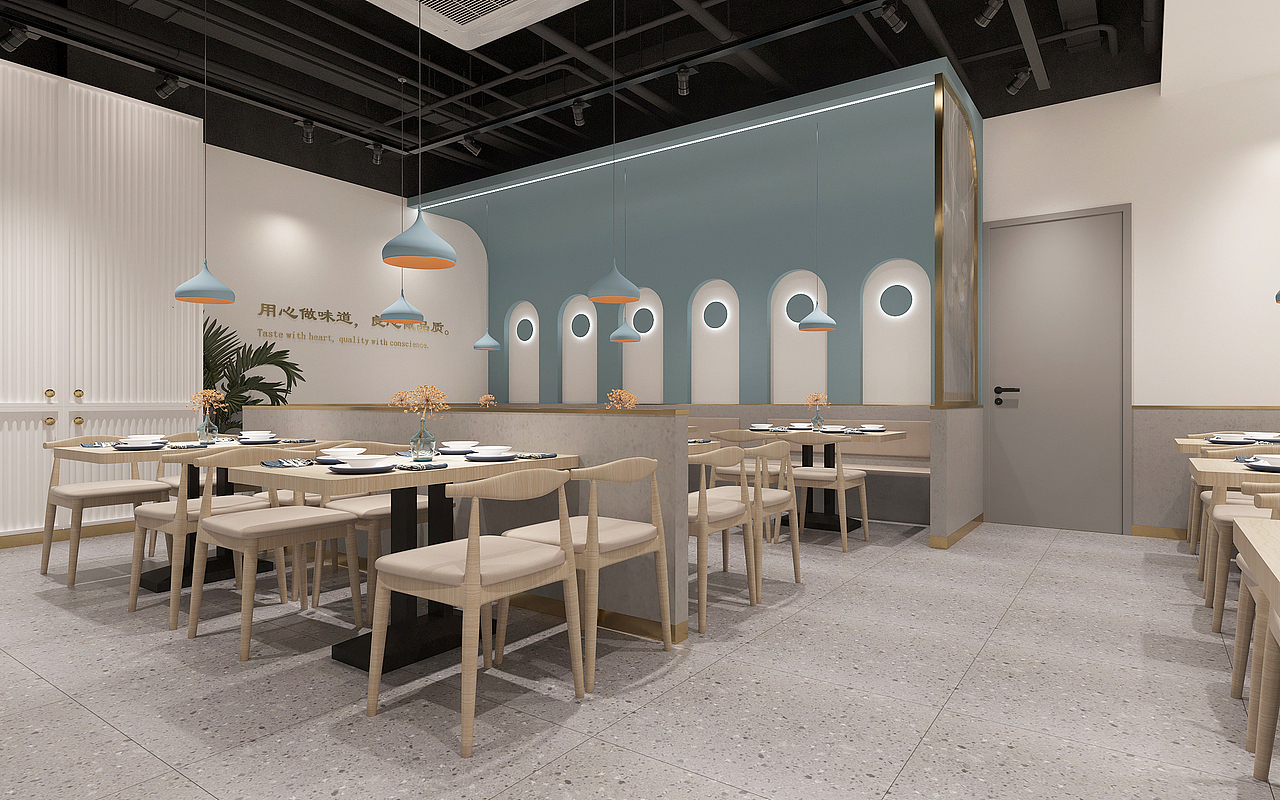 鸡梵兮创意料理店面设计（图ZMjUyNzM0MTAw） - 酒店餐饮设计 - 站酷设计师小四月design原创素材 - 站酷ZCOOL