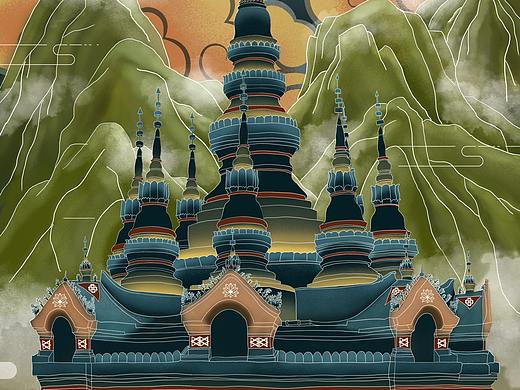 民族国潮——西双版纳曼飞龙塔