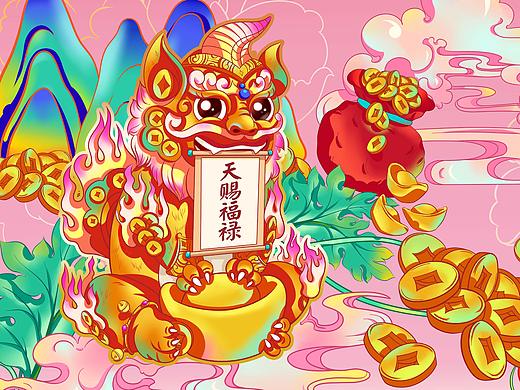 年画貔貅 | 天赐福禄