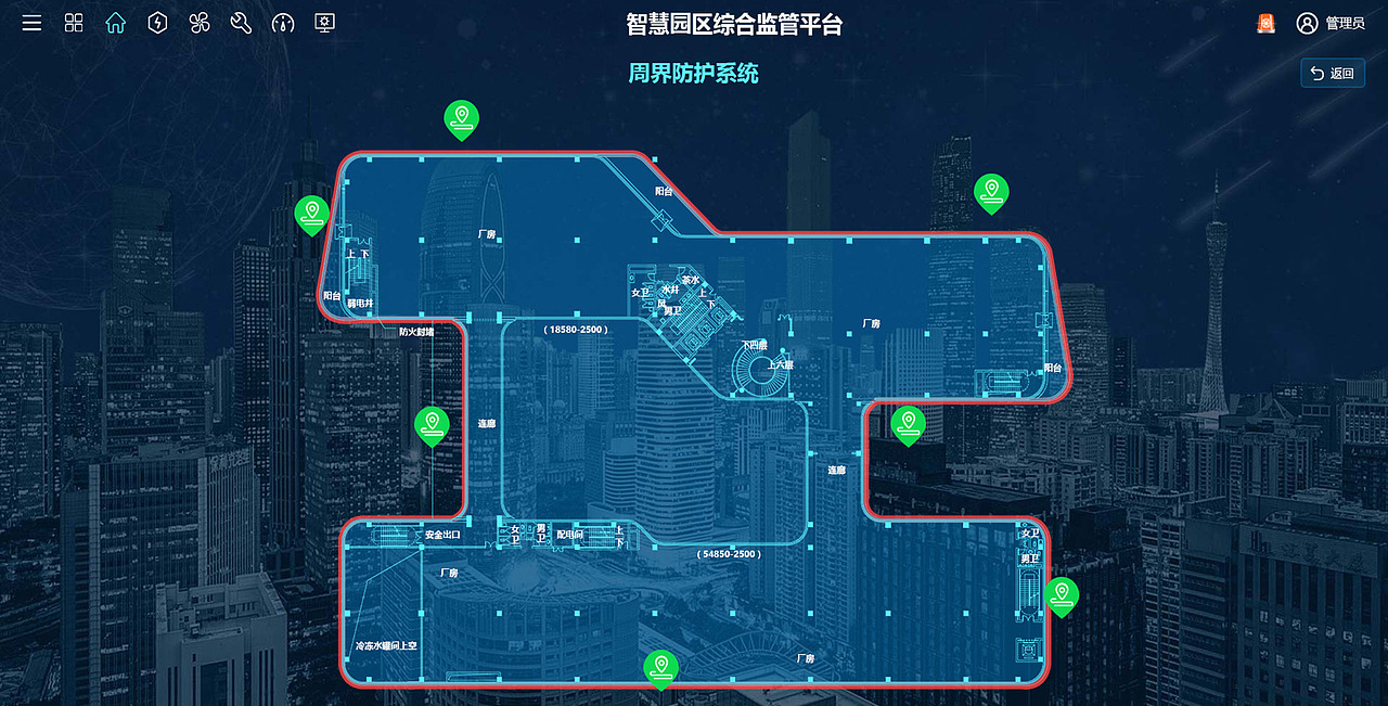 周界防护报警电梯管理系统能源系统:水电冷热用能指标分析原创作品ui