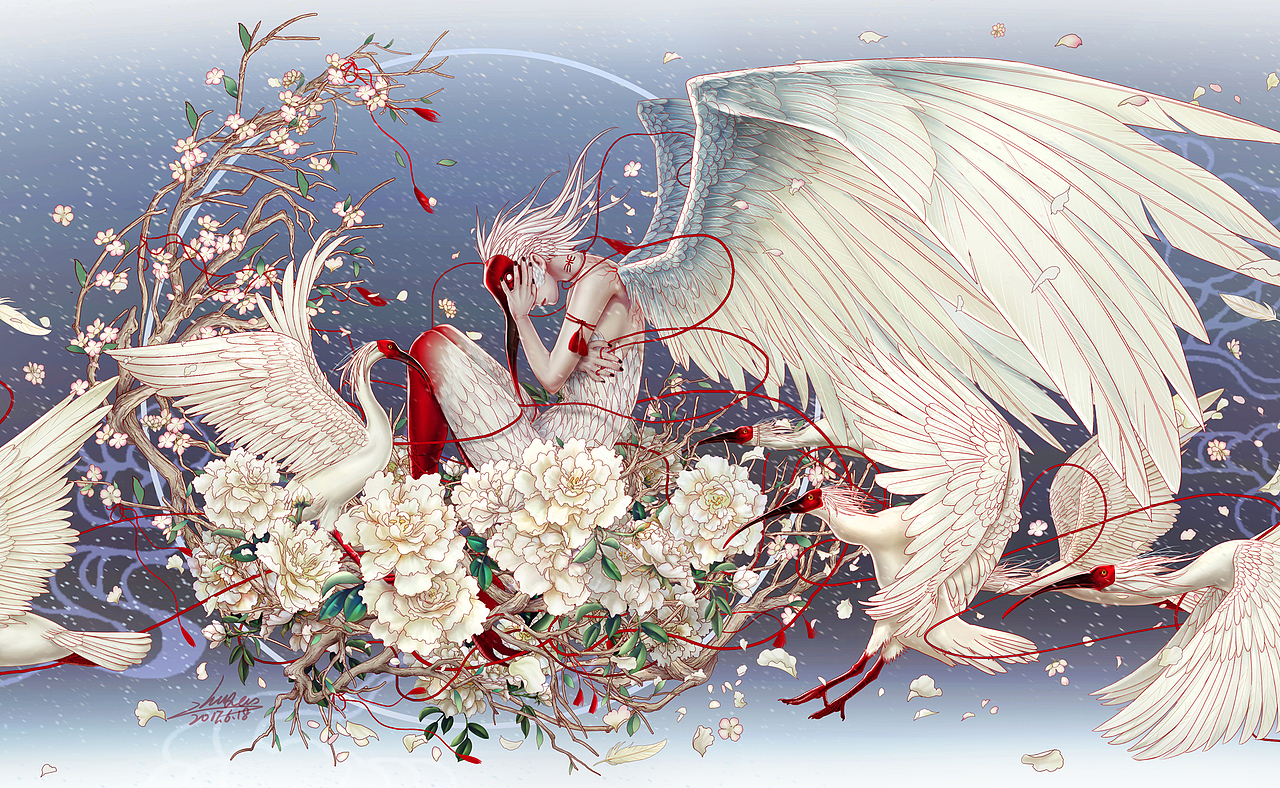 《迁徙》（图ZODI3NjI4NzI=） - 艺术插画 - 站酷设计师吃货好累原创素材 - 站酷ZCOOL