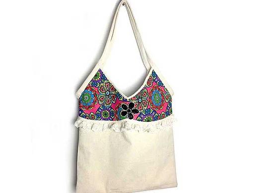 比基尼单肩帆布包