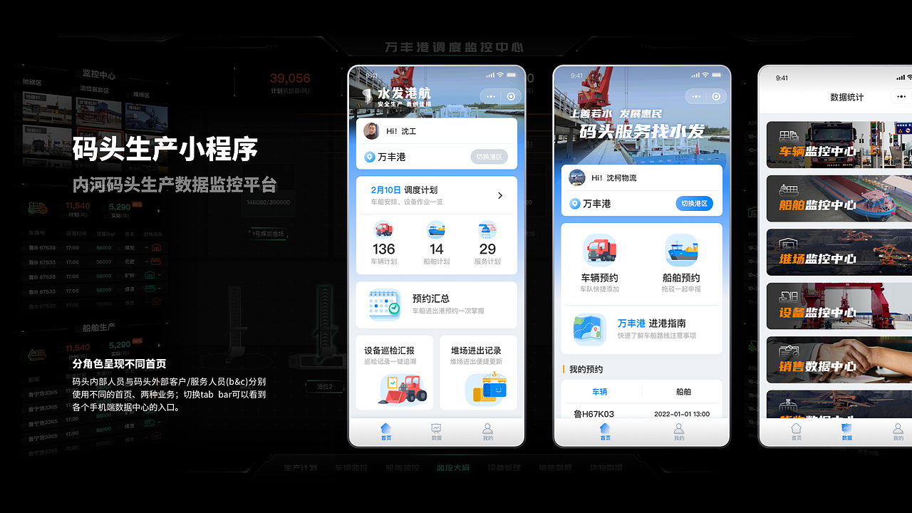 数字码头-内河码头生产监控平台（图ZMjkyNTY4Nzgw） - 软件界面 - 站酷设计师Kurenai_原创素材 - 站酷ZCOOL