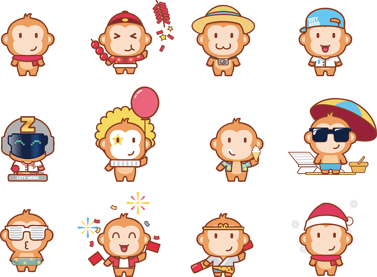 季节、节日猴子