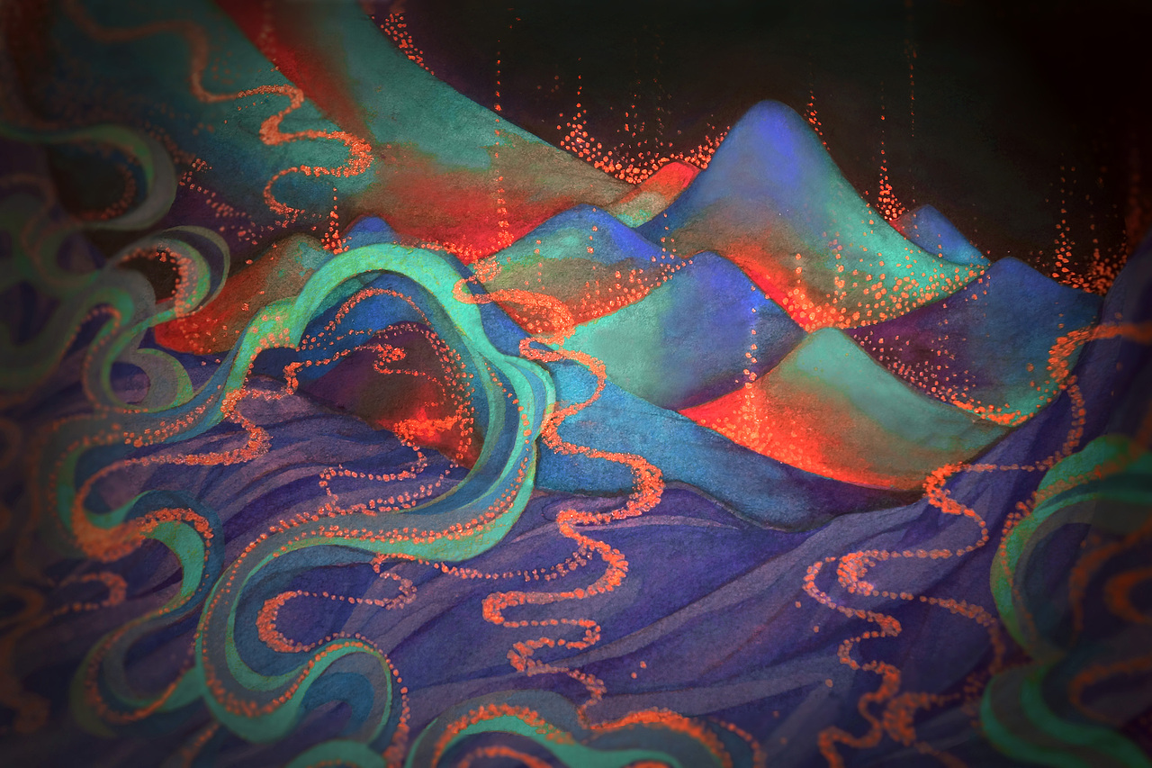 《鹤仙歌.金散瘴》白中南颜彩-人川集（图ZMTAxODA1MTI4） - 艺术插画 - 站酷设计师白中南原创素材 - 站酷ZCOOL