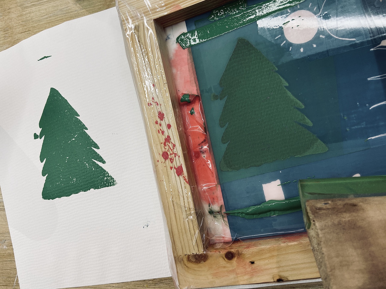 《圣誕絲網印》（圖ZMTkwODM4MjMy） - 繪畫 - 站酷設計師阿尾猿原創(chuàng)素材 - 站酷ZCOOL