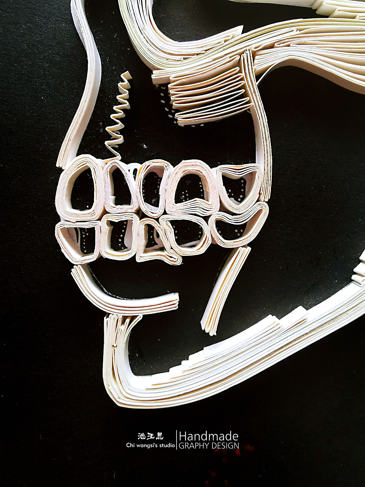 衍紙?jiān)瓌?chuàng)作品：《僵尸女王》（圖ZMjE2Nzc2Mjky） - 其他手工藝 - 站酷設(shè)計(jì)師池王思原創(chuàng)素材 - 站酷ZCOOL