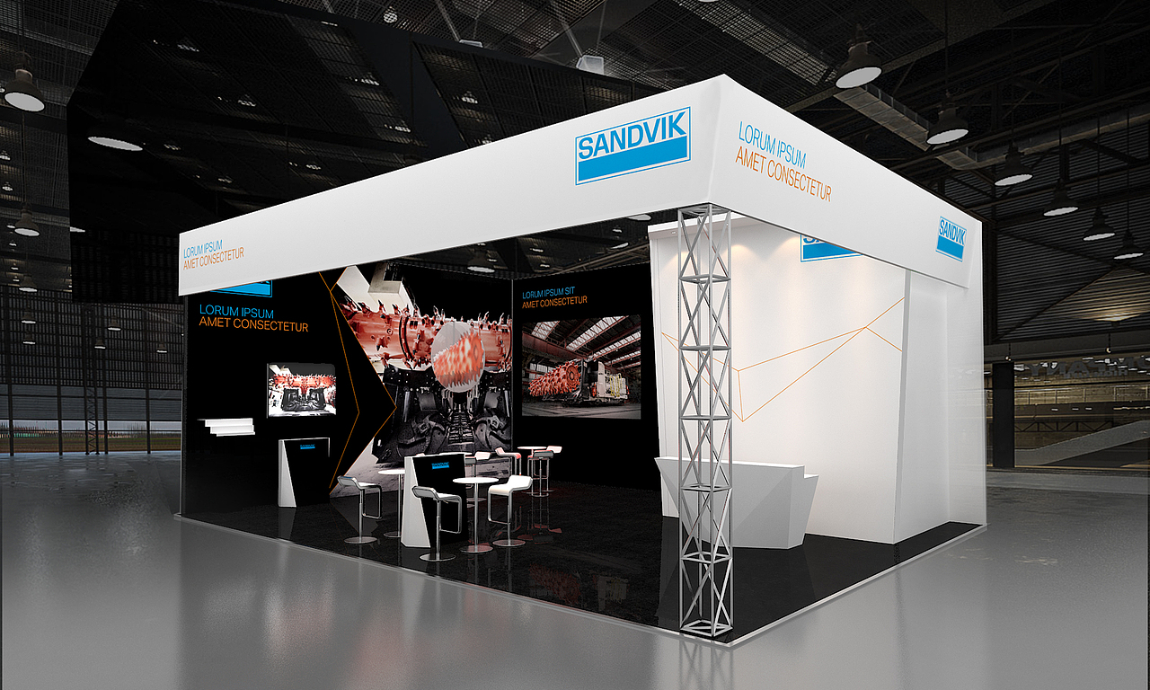 山特维克展台（图ZMTk0OTEyODYw） - 展陈设计 - 站酷设计师鱼小孩儿原创素材 - 站酷ZCOOL