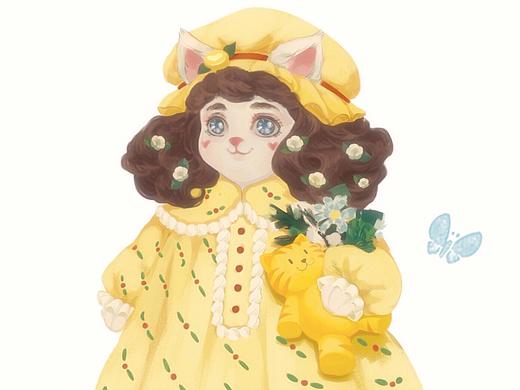 插画习作-猫咪主妇