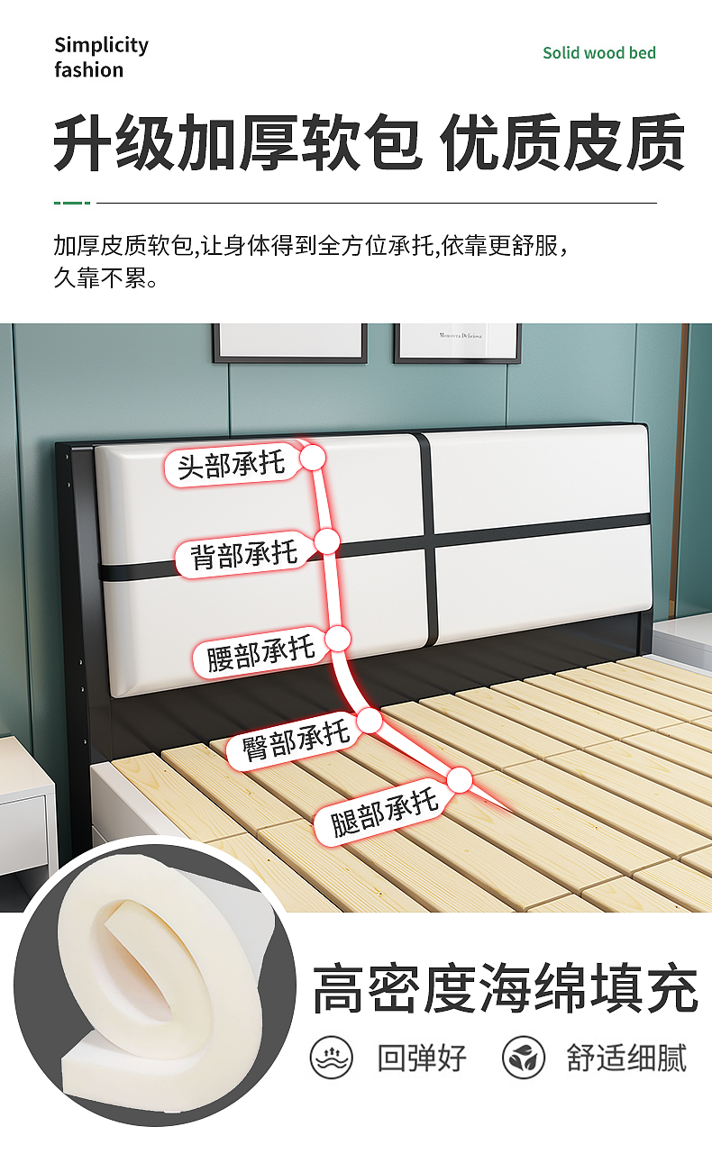 实木床详情页（图ZMjQ4NzY5NTQw） - 电商 - 站酷设计师站在城墙看月亮原创素材 - 站酷ZCOOL