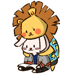 《狮甜甜和兔肖肖》表情包（图ZMjMyMjA2MTUy） - 网络表情 - 站酷设计师饭安安Fananan原创素材 - 站酷ZCOOL