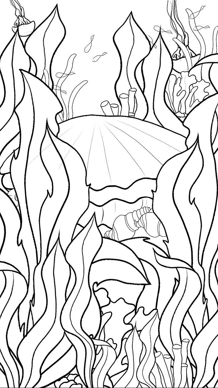 原创肌理插画|美人鱼的深海世界