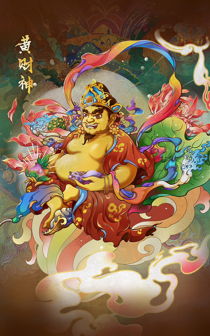 五色财神带你暴富（图ZMzYxNzI4NDI4） - 商业插画 - 站酷设计师C爽儿原创素材 - 站酷ZCOOL