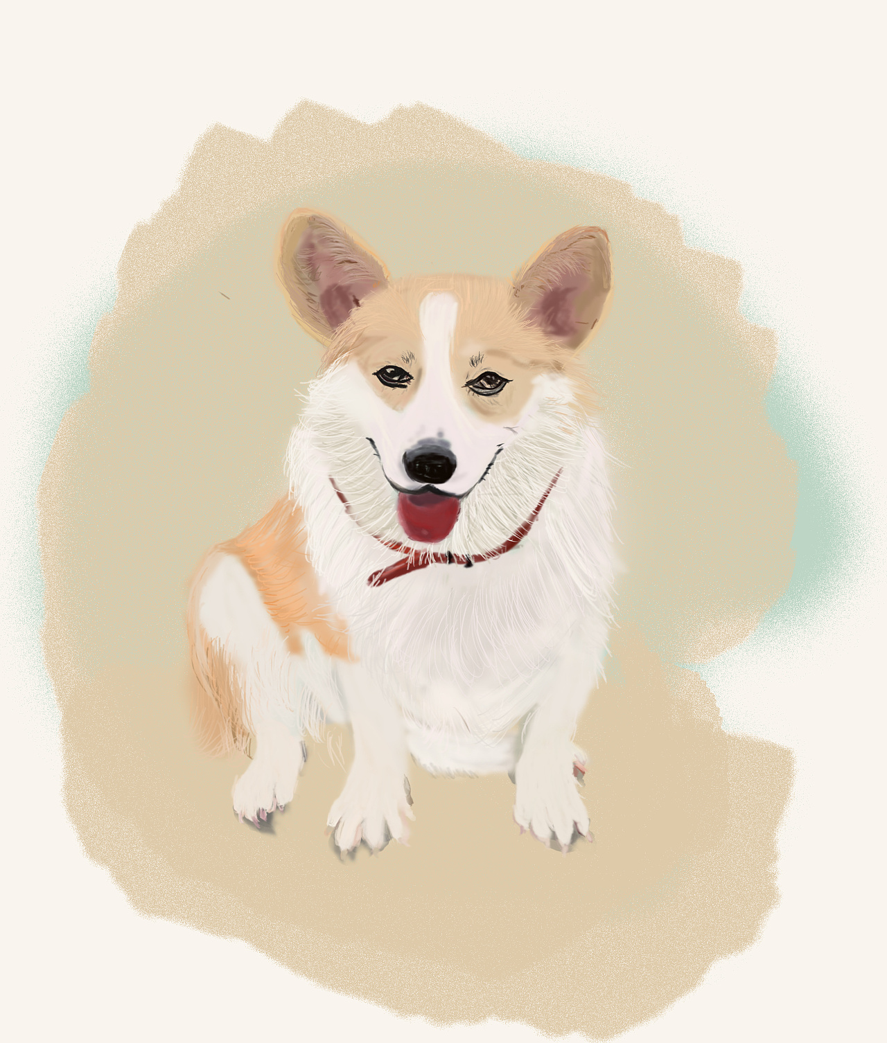 柯基狗,休闲时随意一画|插画|创作习作|土豆拌酱 - 原创作品 - 站酷