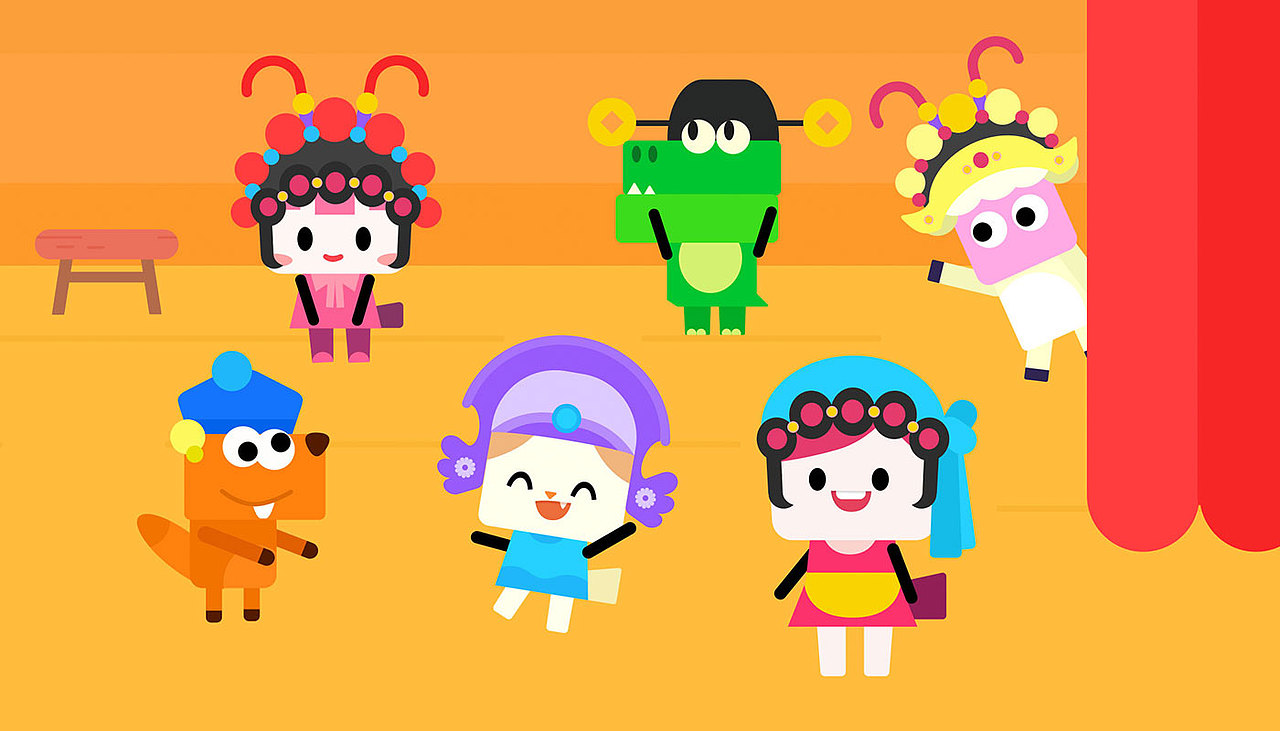 儿童app插画设计-优学猫逻辑