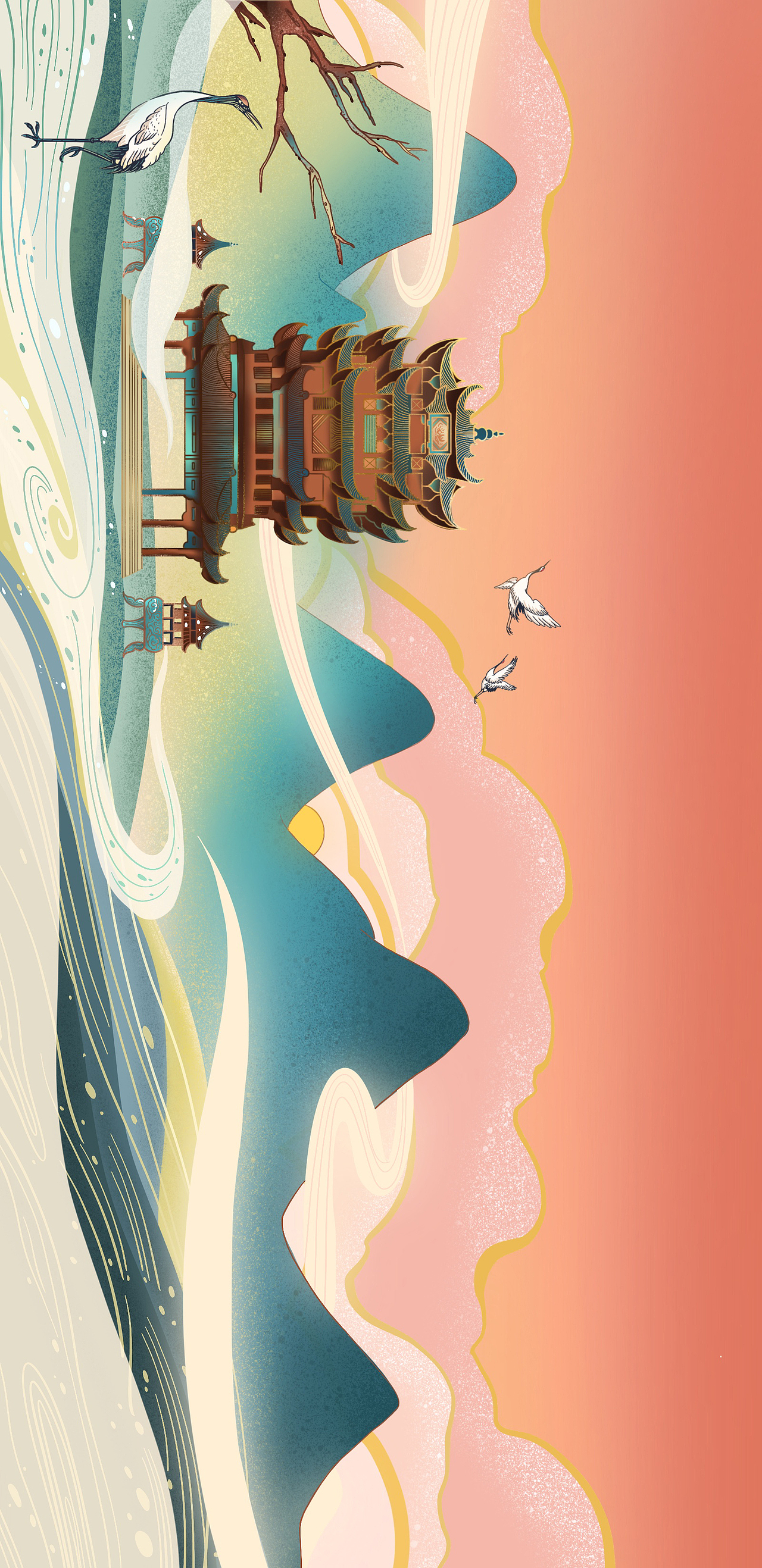 黄鹤楼 | 国风插画