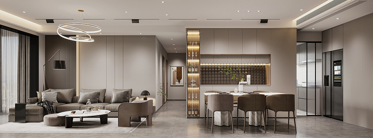 深圳装修：大族云峰二期，现代简约风设计
