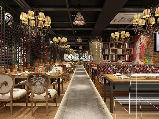 工业混搭风重庆火麻辣香锅店装修设计