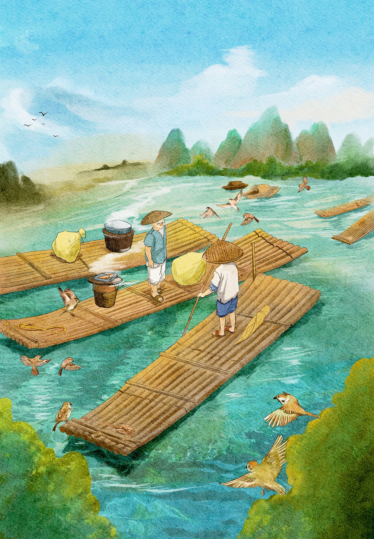 孙悟空在我们村（图ZMjc0NjUxMTY4） - 儿童插画 - 站酷设计师cece茜原创素材 - 站酷ZCOOL