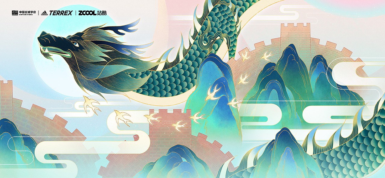 长城——龙与空翠山河（图ZMjc0Mjk0NDI4） - 图案 - 站酷设计师nostros原创素材 - 站酷ZCOOL