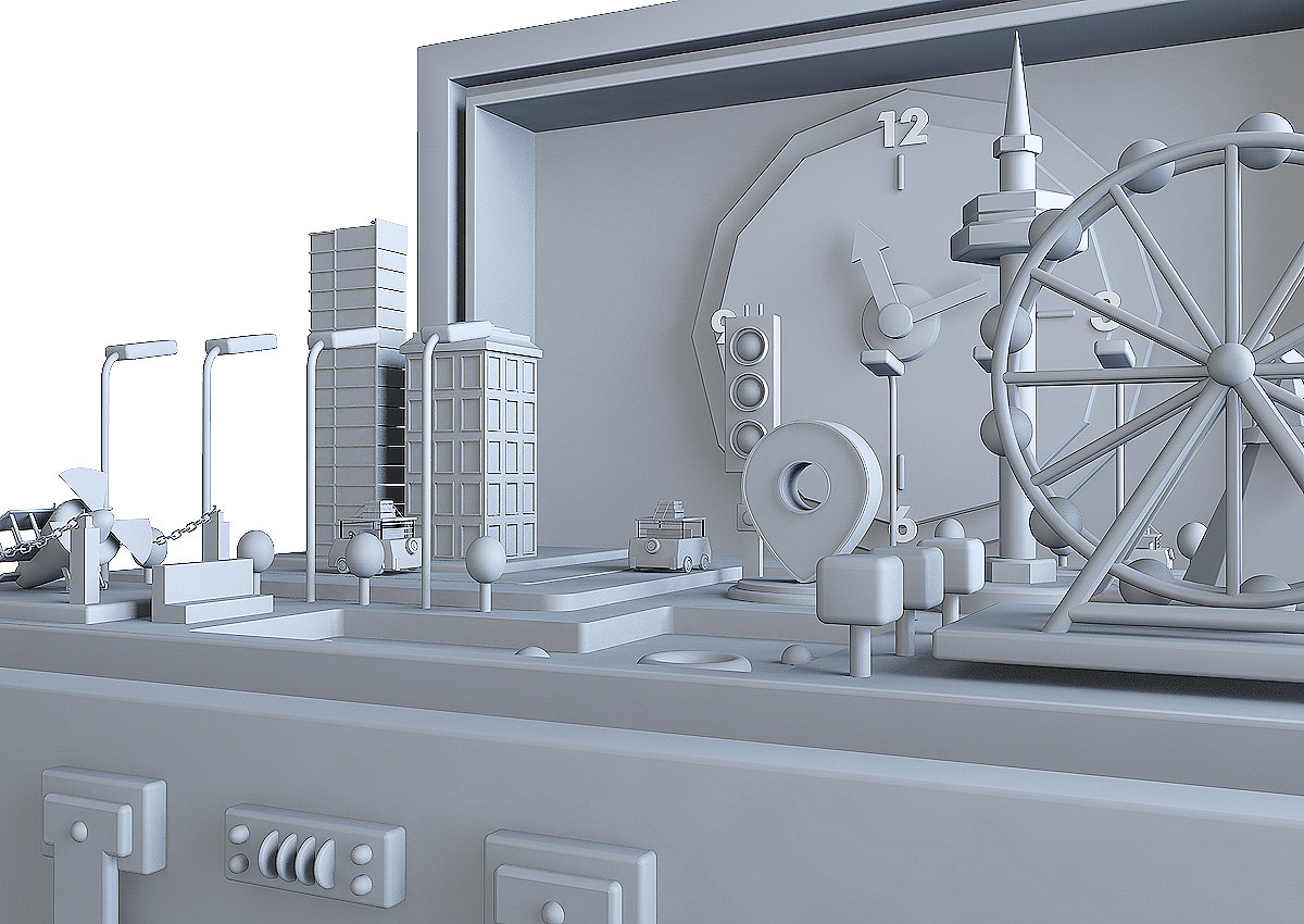 c4d-lowpoly及管道箱子建模练习