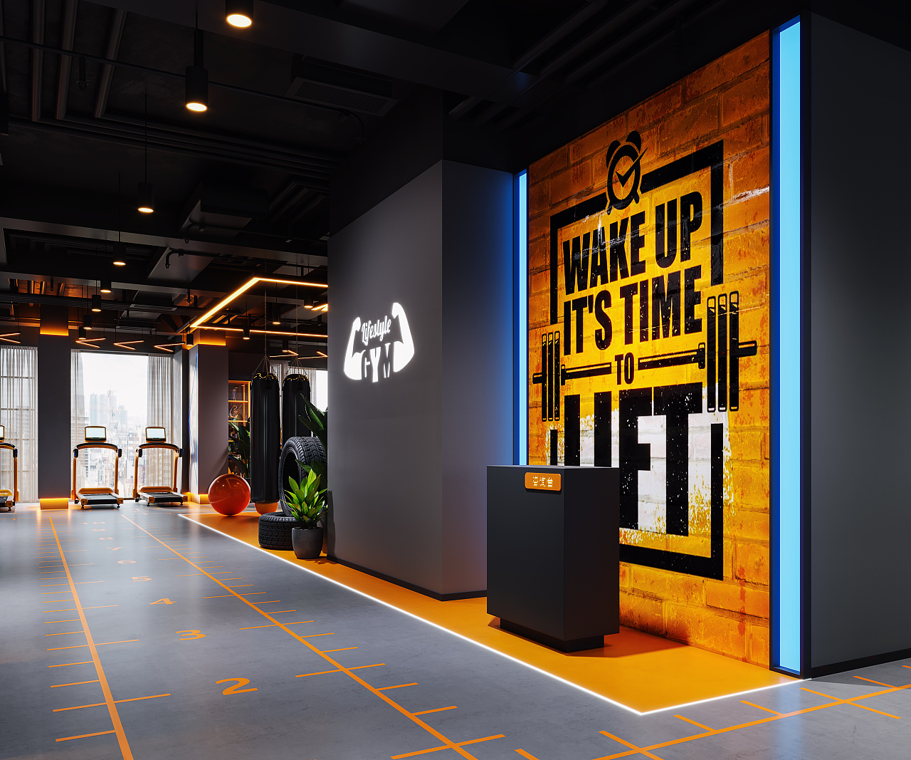 现代健身房|空间|商业空间设计|旧是远方 - 原创作品 - 站酷 (zcool)